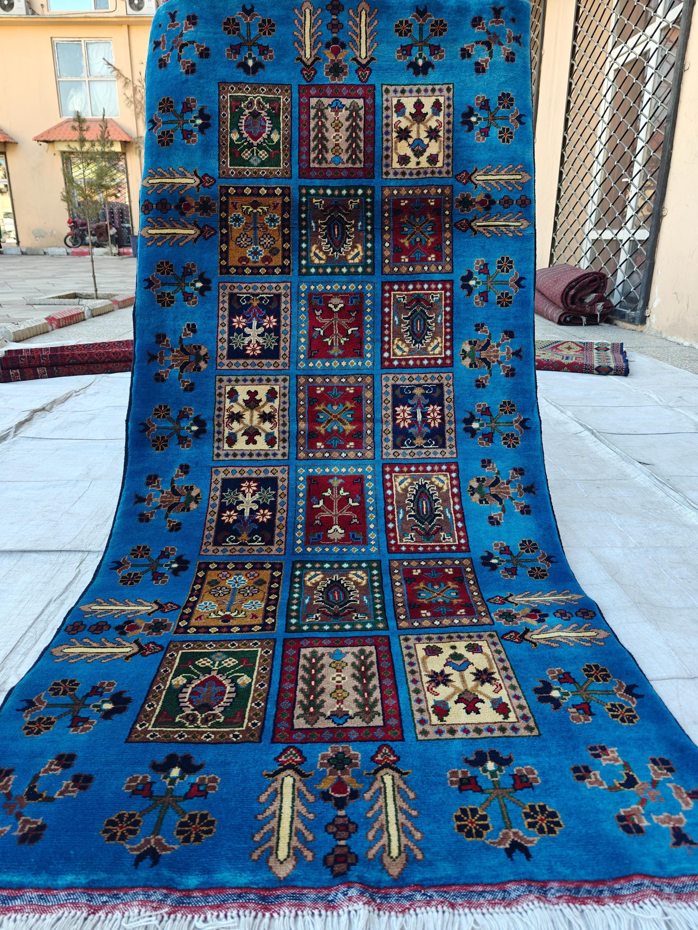 3x7 Afghan Handmade Runner 6.7 x 3.1 ft, Hallway Runner, Entryway Runner, Short Narrow Rug, Rugs For Living Room