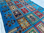 3x7 Afghan Handmade Runner 6.7 x 3.1 ft, Hallway Runner, Entryway Runner, Short Narrow Rug, Rugs For Living Room
