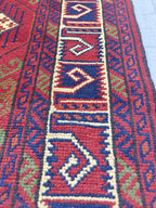 Afghan Rug 10ft Runner Rug, Vintage Khal Mohammadi Handmade Wool Rug, Oriental Turkmen Tribal Rug, 2.7x9.7 ft Kitchen Runner, Hallway Runner