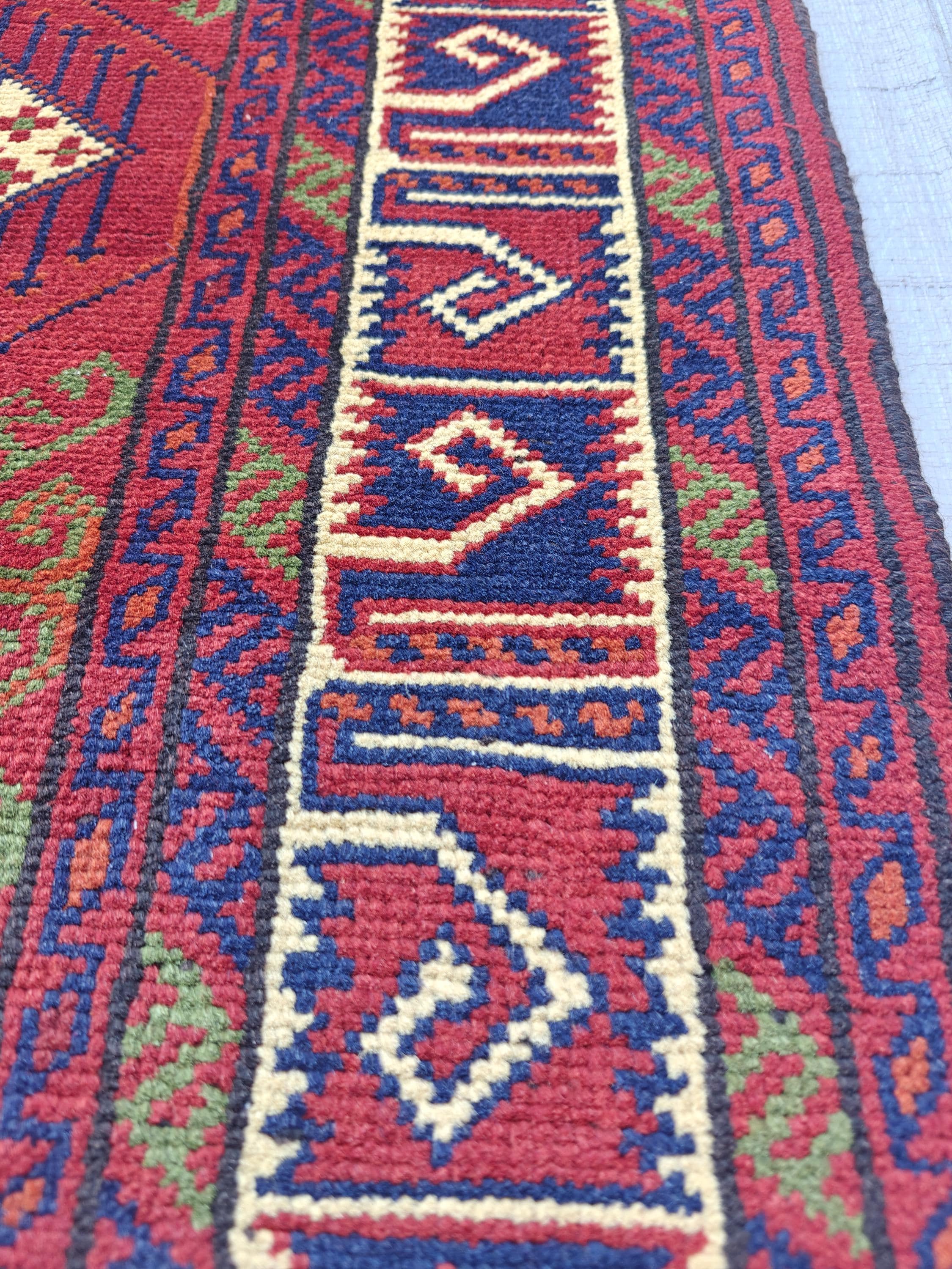 Afghan Rug 10ft Runner Rug, Vintage Khal Mohammadi Handmade Wool Rug, Oriental Turkmen Tribal Rug, 2.7x9.7 ft Kitchen Runner, Hallway Runner