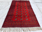 4.2x2.8 Vintage Mawri Gul Afghan Handmade Rug, Small Area Rug, Rugs for Living Room, Bedroom Rugs, Farmhouse Rug