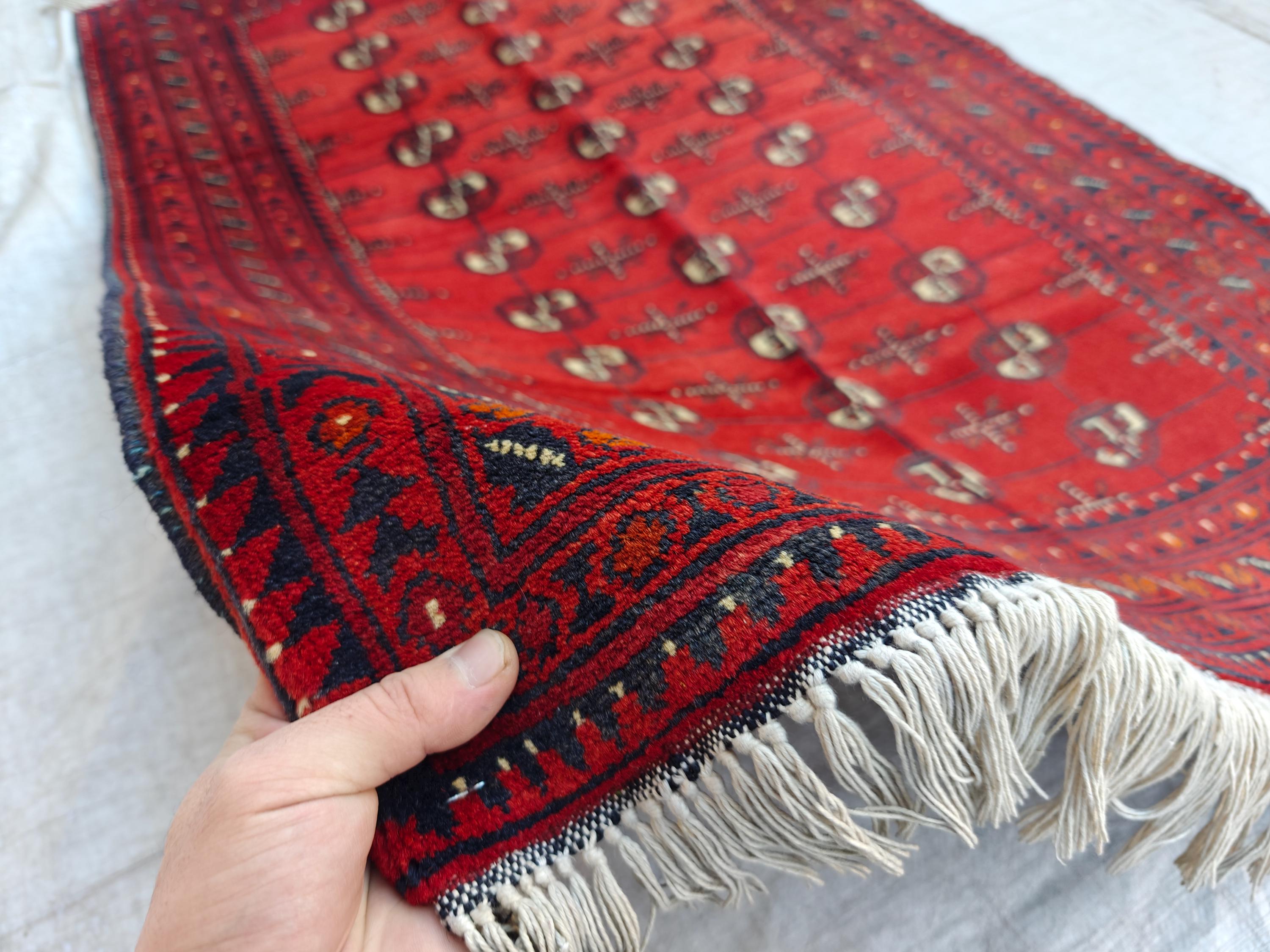 4.2x2.8 Vintage Mawri Gul Afghan Handmade Rug, Small Area Rug, Rugs for Living Room, Bedroom Rugs, Farmhouse Rug