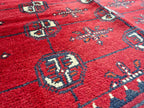4.2x2.8 Vintage Mawri Gul Afghan Handmade Rug, Small Area Rug, Rugs for Living Room, Bedroom Rugs, Farmhouse Rug