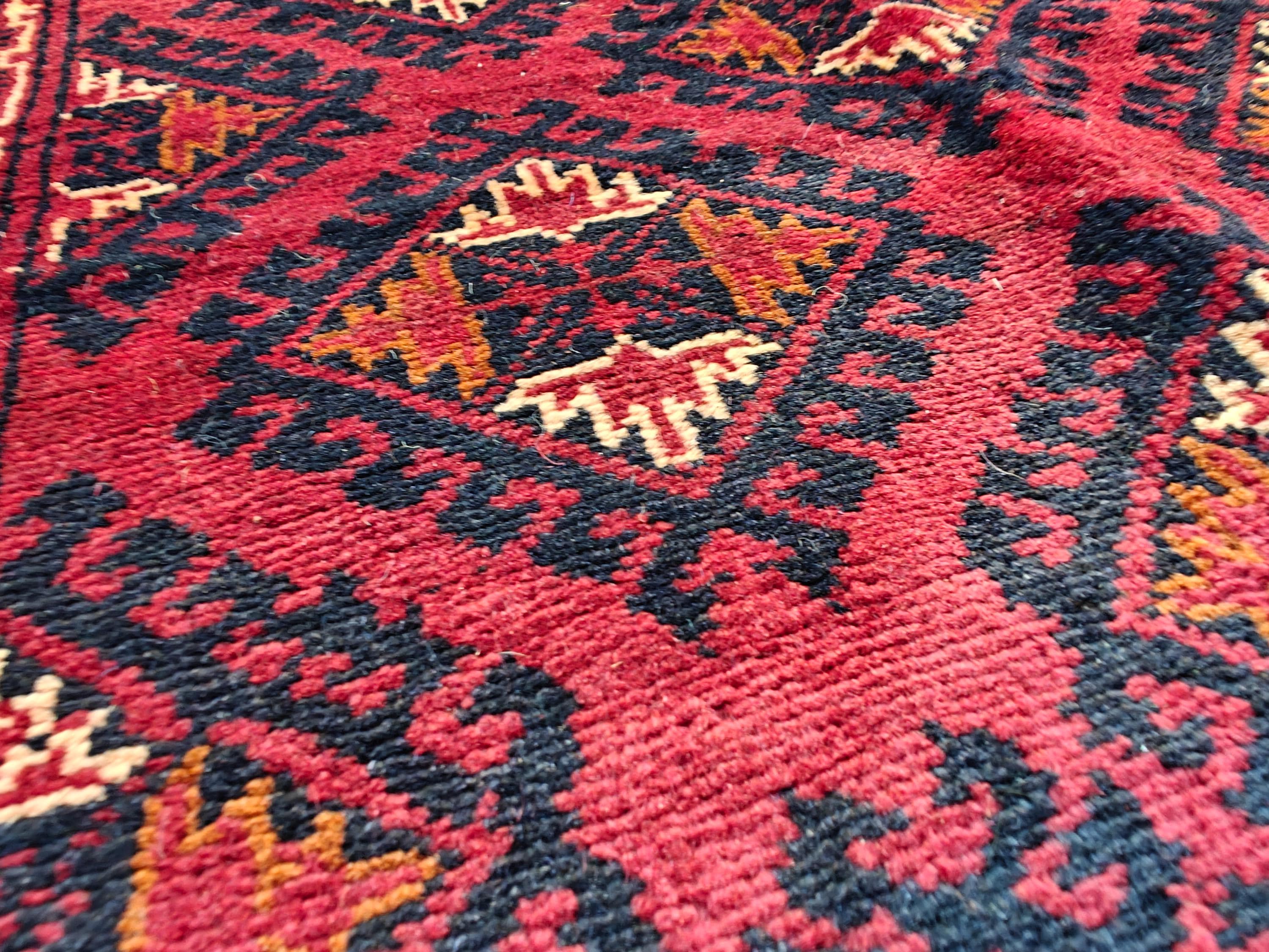 Collectible Rug 5x3, Vintage Chinar Gul Handwoven Rug, Rugs for Living Room, Bedroom Rug, Farmhouse Rug, Small Accent Rug, 4.10x3.5 Ft