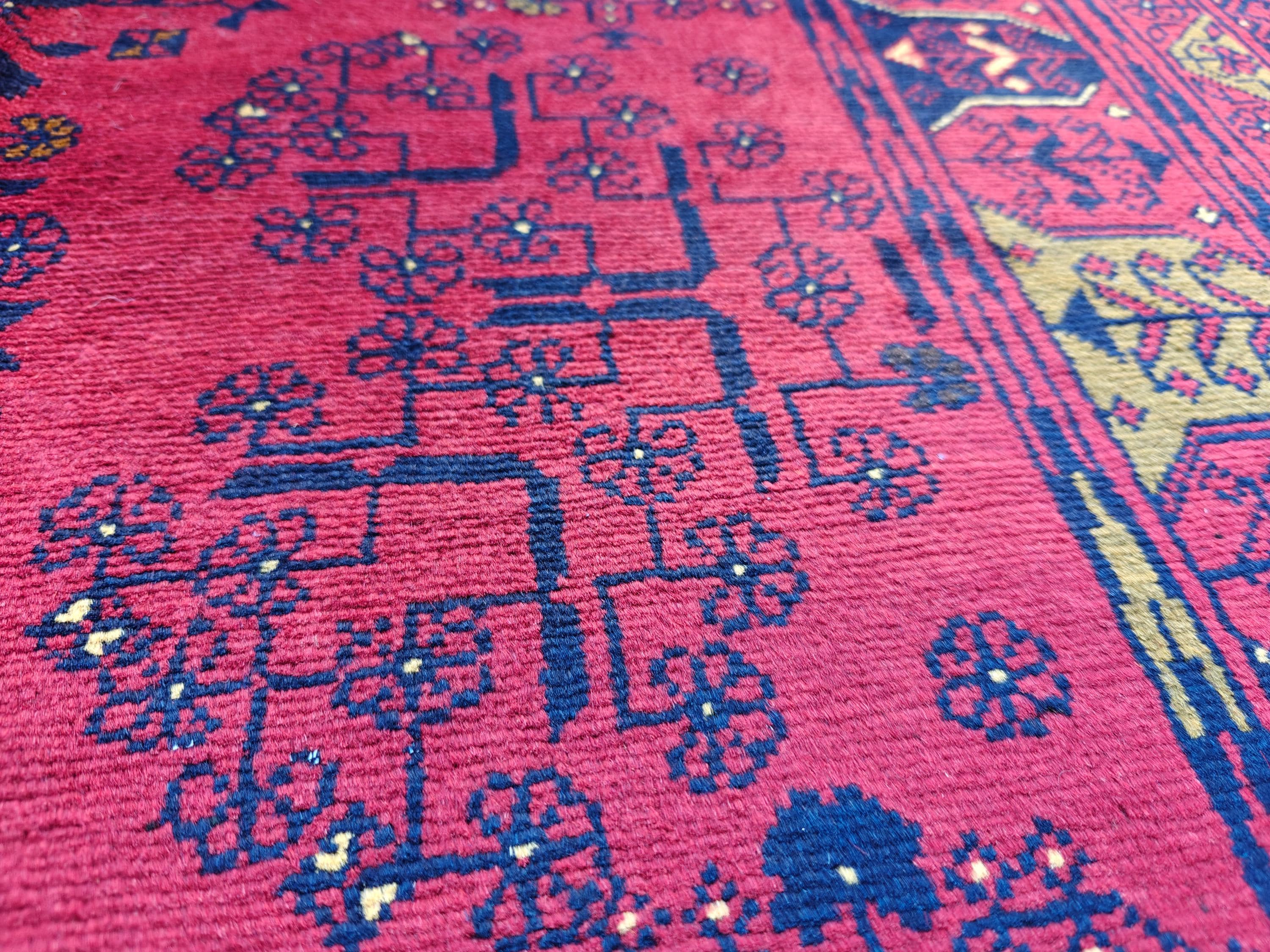 3x5 Vintage Khal Mohammadi Afghan Handmade Rug, Collectible Item, Rugs for Living Room, Bedroom Rug, Farmhouse Rug, 4.11x3.4 ft