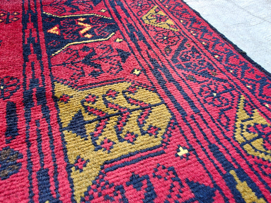 3x5 Vintage Khal Mohammadi Afghan Handmade Rug, Collectible Item, Rugs for Living Room, Bedroom Rug, Farmhouse Rug, 4.11x3.4 ft