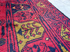 3x5 Vintage Khal Mohammadi Afghan Handmade Rug, Collectible Item, Rugs for Living Room, Bedroom Rug, Farmhouse Rug, 4.11x3.4 ft