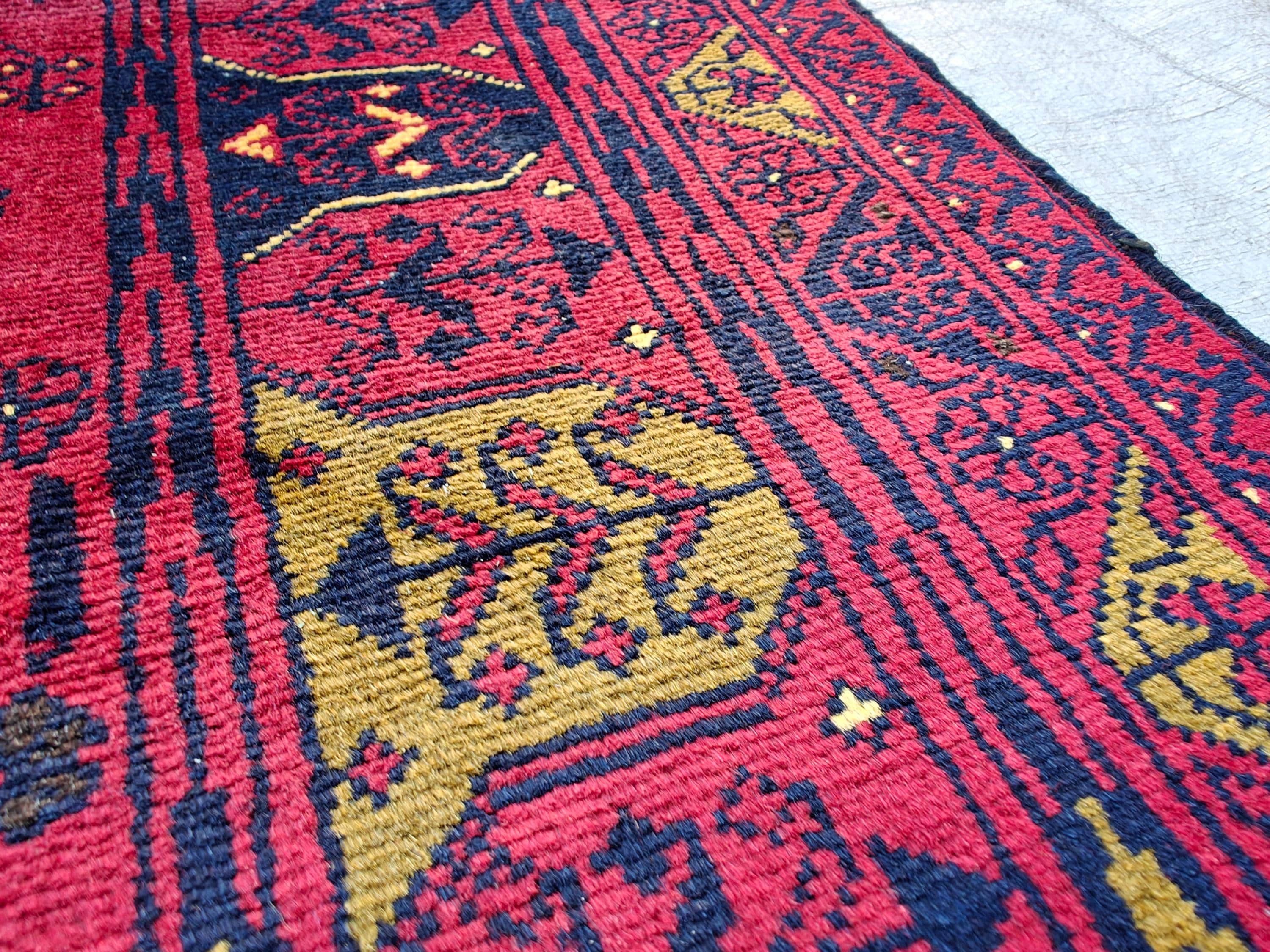 3x5 Vintage Khal Mohammadi Afghan Handmade Rug, Collectible Item, Rugs for Living Room, Bedroom Rug, Farmhouse Rug, 4.11x3.4 ft