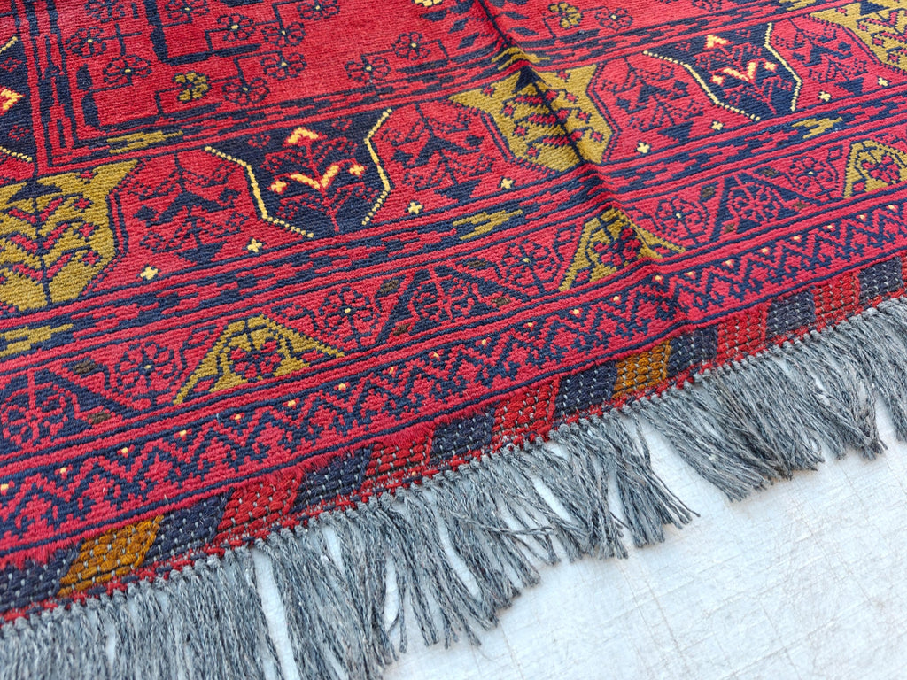 3x5 Vintage Khal Mohammadi Afghan Handmade Rug, Collectible Item, Rugs for Living Room, Bedroom Rug, Farmhouse Rug, 4.11x3.4 ft