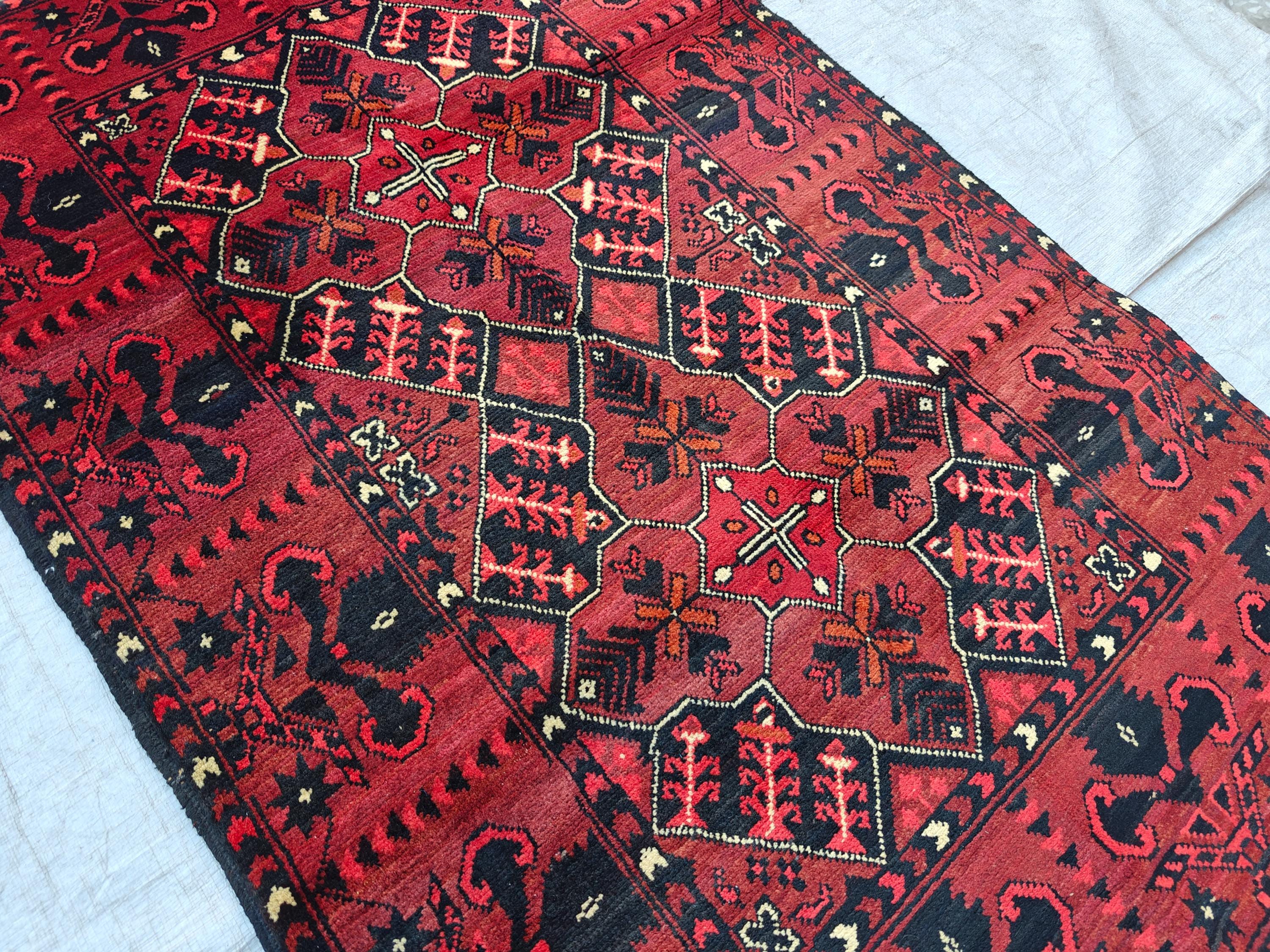 2.7x4.1 Vintage Khal Mohammadi Afghan Handwoven Rug, Collectible Item, Rugs for living Room, Bedroom Rug, Wall Hanging Rug, Entryway Rug