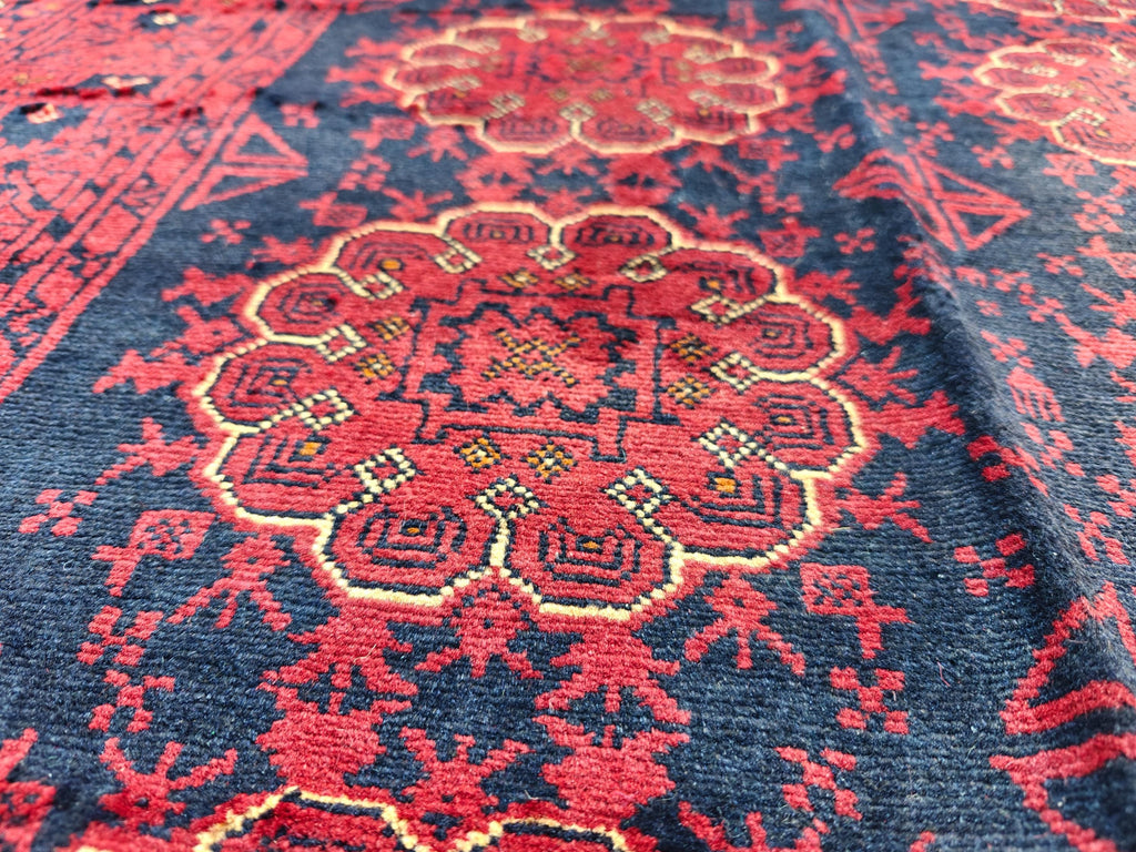 3x5 Vintage Patmos Gul Afghan Handmade Rug, Rugs For living Room, Bedroom Rug, Entryway Rug, Geometric Rug, Collectible Rug, 5x3.4 ft