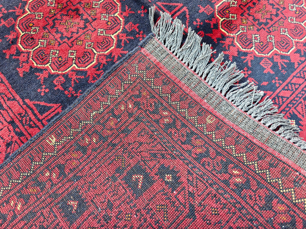 3x5 Vintage Patmos Gul Afghan Handmade Rug, Rugs For living Room, Bedroom Rug, Entryway Rug, Geometric Rug, Collectible Rug, 5x3.4 ft