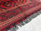 1980s Vintage Chinar Gul Afghan Handwoven Rug, Vintage Home Style, Farmhouse Rug, Collectible Rug, Bedroom Rug 4.10x3.4 ft