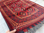 1980s Vintage Chinar Gul Afghan Handwoven Rug, Vintage Home Style, Farmhouse Rug, Collectible Rug, Bedroom Rug 4.10x3.4 ft