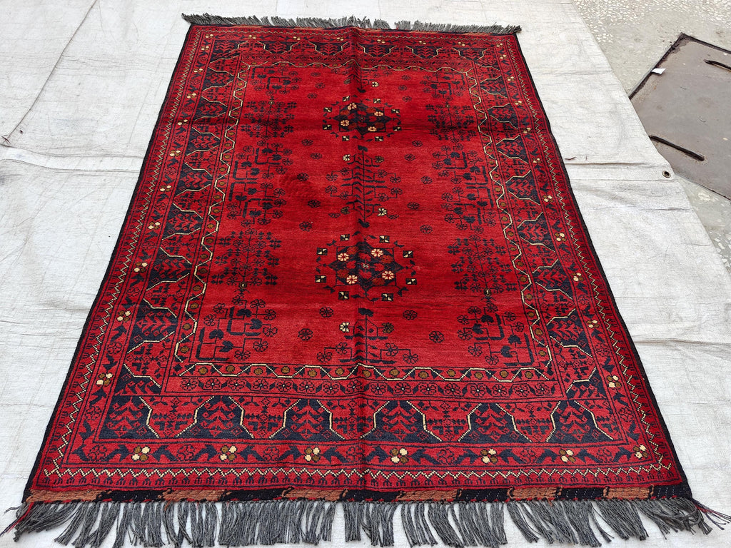 1970s, 3x5 Collectible Item Vintage Khal Mohammadi Rug, Bedroom Rug, Hallway Rug, Accent Rug, Entryway Rug, Rugs for Living Room 4.10x3.7 ft