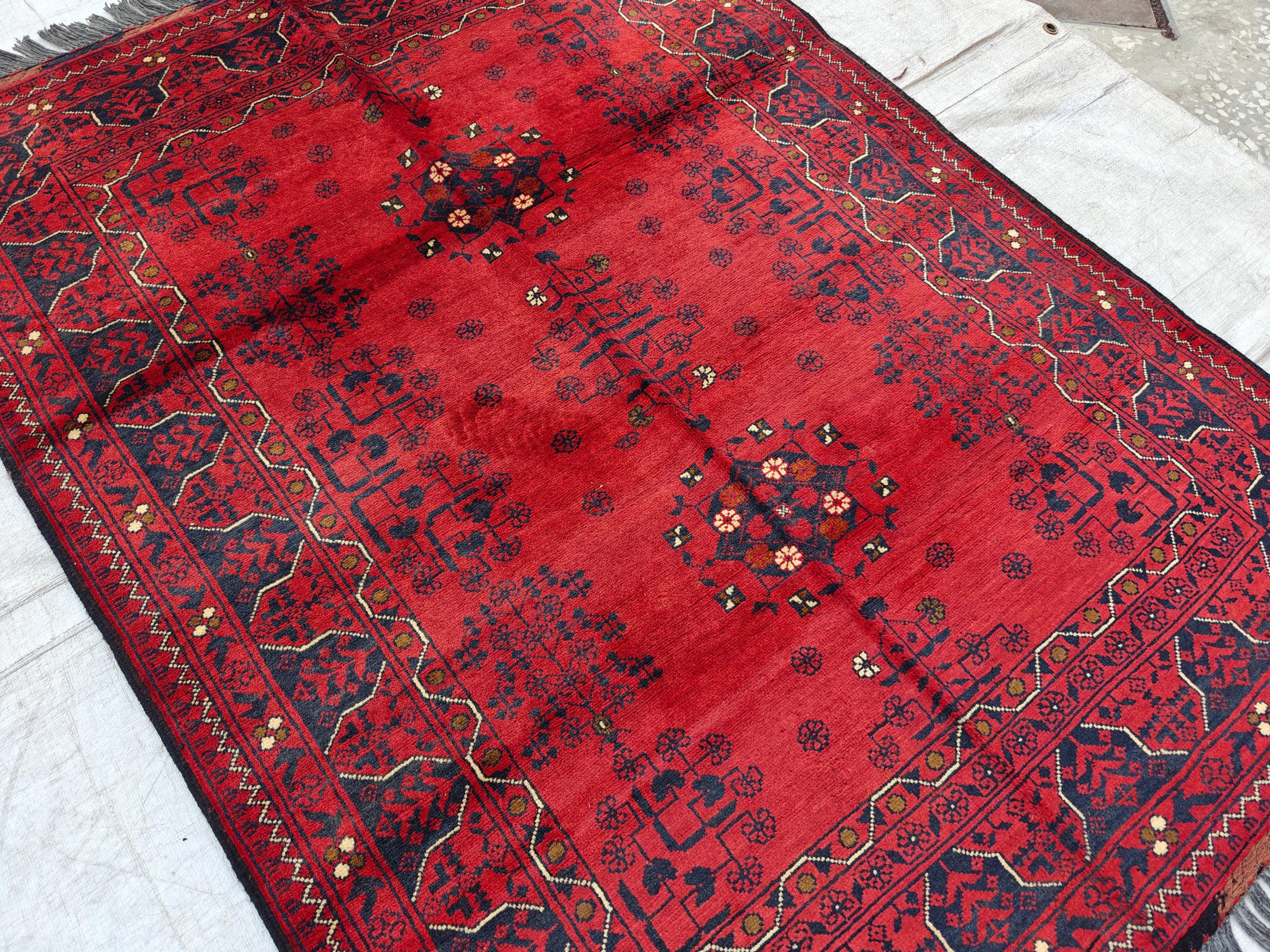 1970s, 3x5 Collectible Item Vintage Khal Mohammadi Rug, Bedroom Rug, Hallway Rug, Accent Rug, Entryway Rug, Rugs for Living Room 4.10x3.7 ft