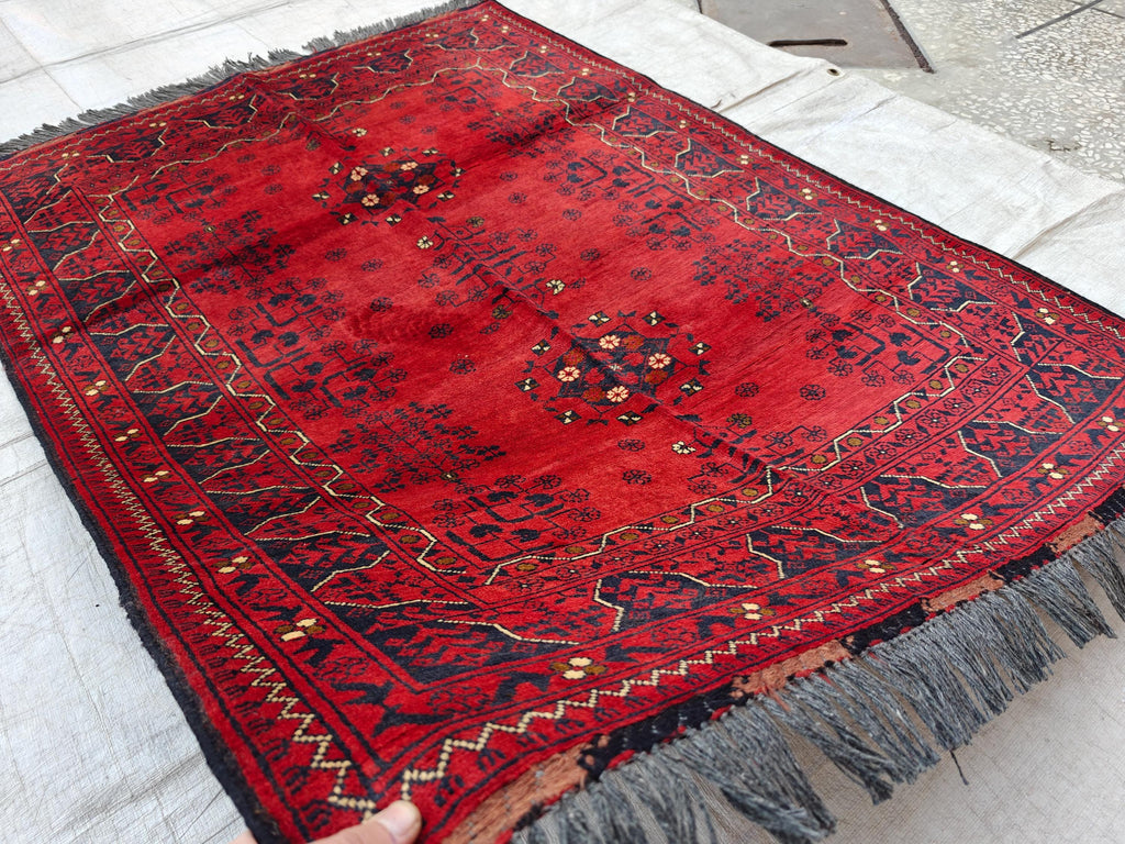 1970s, 3x5 Collectible Item Vintage Khal Mohammadi Rug, Bedroom Rug, Hallway Rug, Accent Rug, Entryway Rug, Rugs for Living Room 4.10x3.7 ft