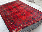 1970s, 3x5 Collectible Item Vintage Khal Mohammadi Rug, Bedroom Rug, Hallway Rug, Accent Rug, Entryway Rug, Rugs for Living Room 4.10x3.7 ft