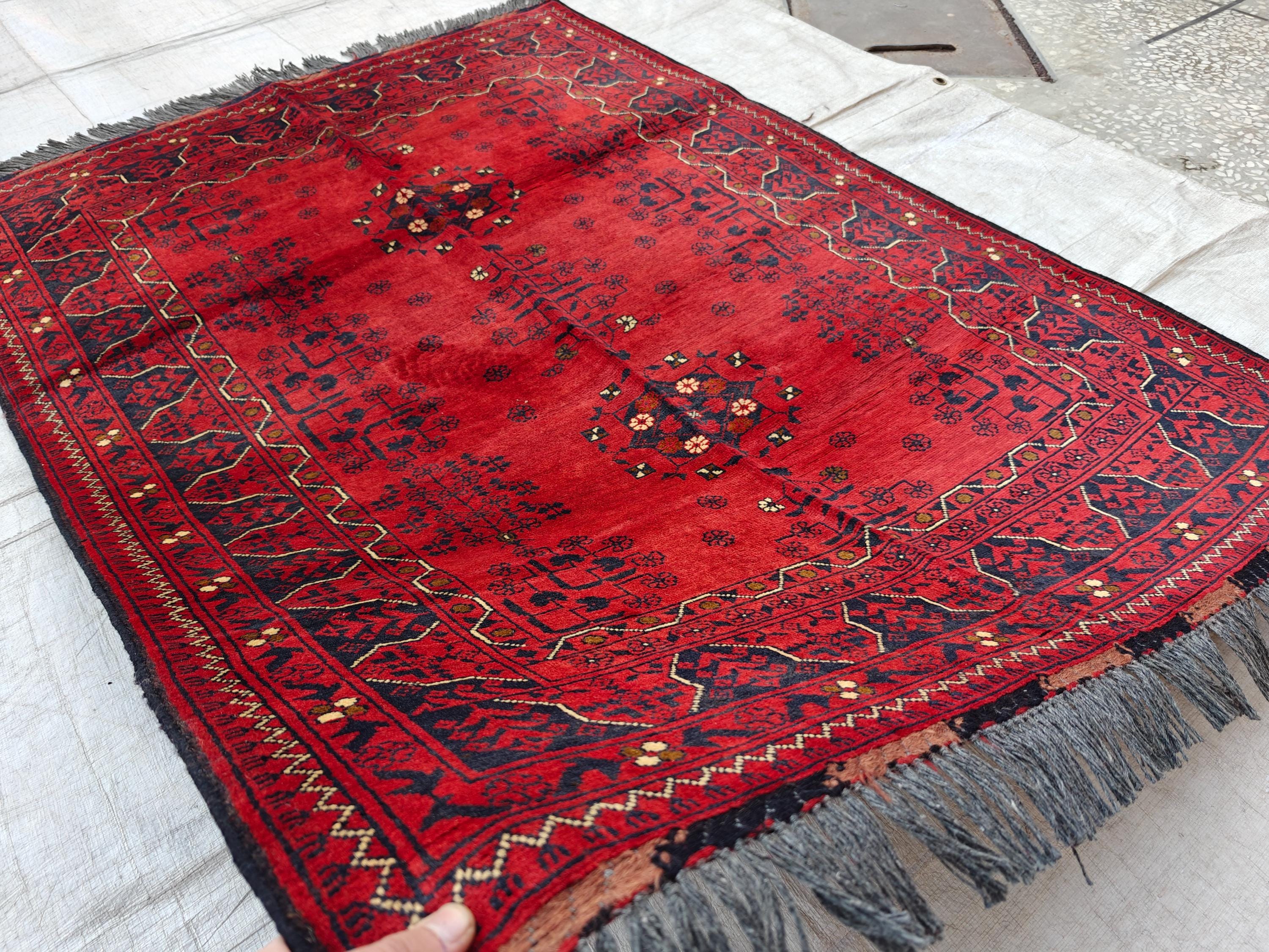 1970s, 3x5 Collectible Item Vintage Khal Mohammadi Rug, Bedroom Rug, Hallway Rug, Accent Rug, Entryway Rug, Rugs for Living Room 4.10x3.7 ft