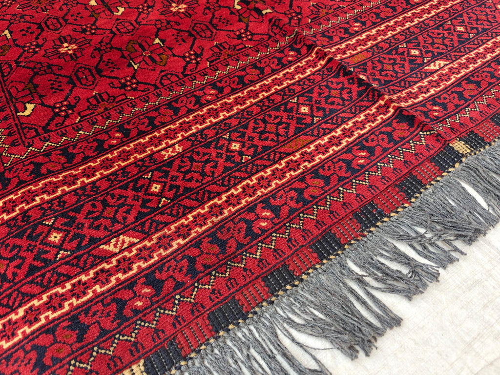 7x5 Vintage Bashiri Afghan Handmade Rugs, Living Room Rugs, Bedroom Rugs, Collectible Rugs, Farmhouse Rug 6.5x5 ft