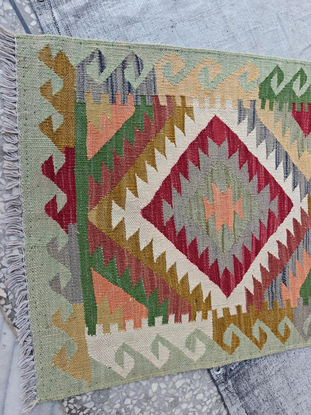 16ft Long Kilim Runner Rug –Turkmen Handmade Afghan Wool Hallway Carpet–Farmhouse Entryway or Kitchen Runner –Tribal Flatweave Rug 486x74 cm