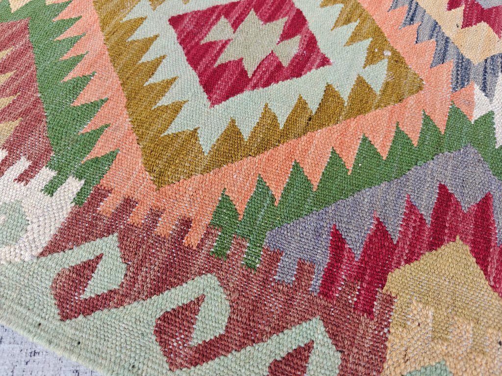 16ft Long Kilim Runner Rug –Turkmen Handmade Afghan Wool Hallway Carpet–Farmhouse Entryway or Kitchen Runner –Tribal Flatweave Rug 486x74 cm