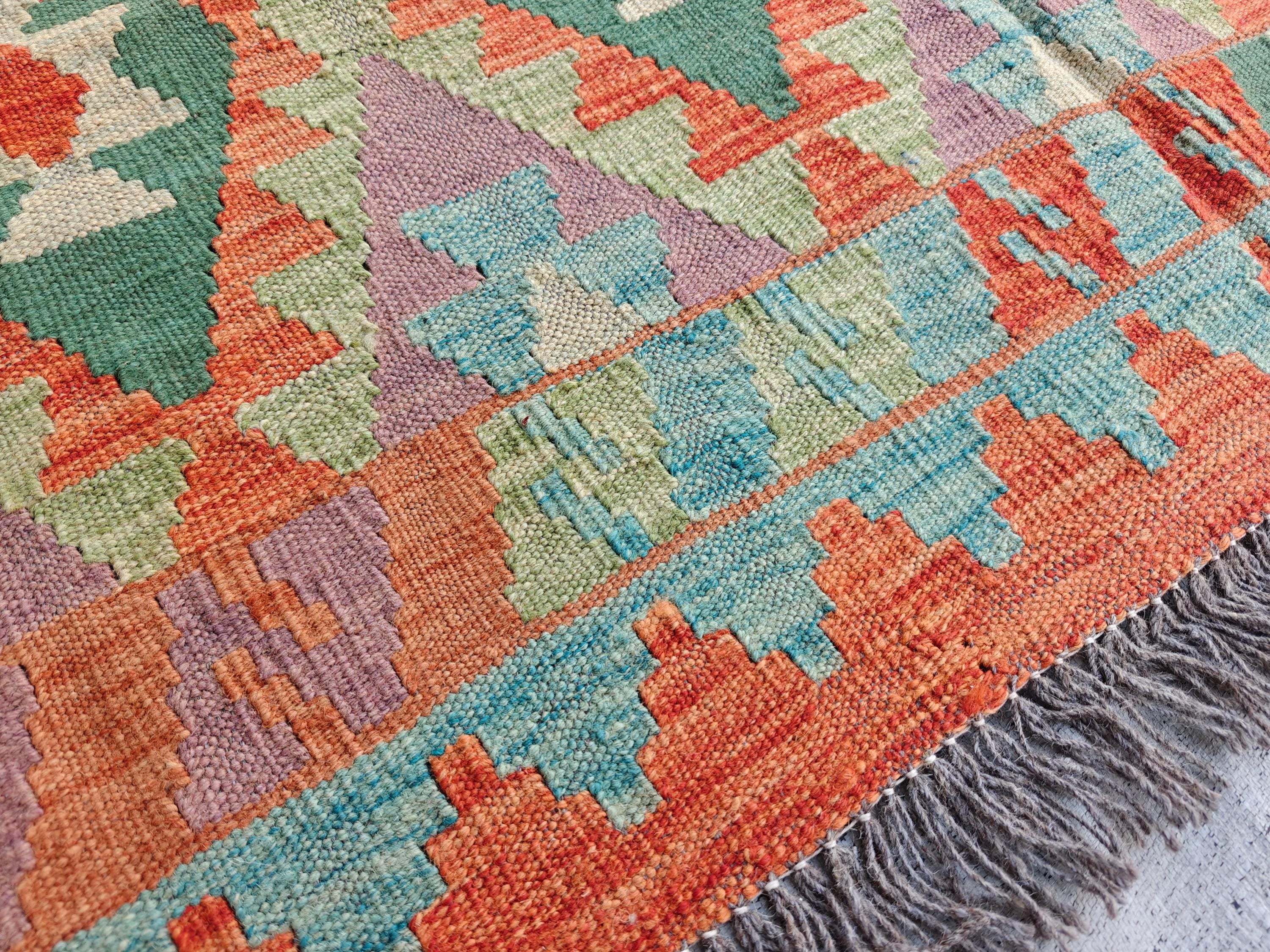 4x9 Kilim Afghan Tribal Handmade Rug, Large Area Rug, Rugs For Living Room, Bedroom Rug, Vintage Style Home Decor, Farmhouse Rug 9.3x3.9 ft