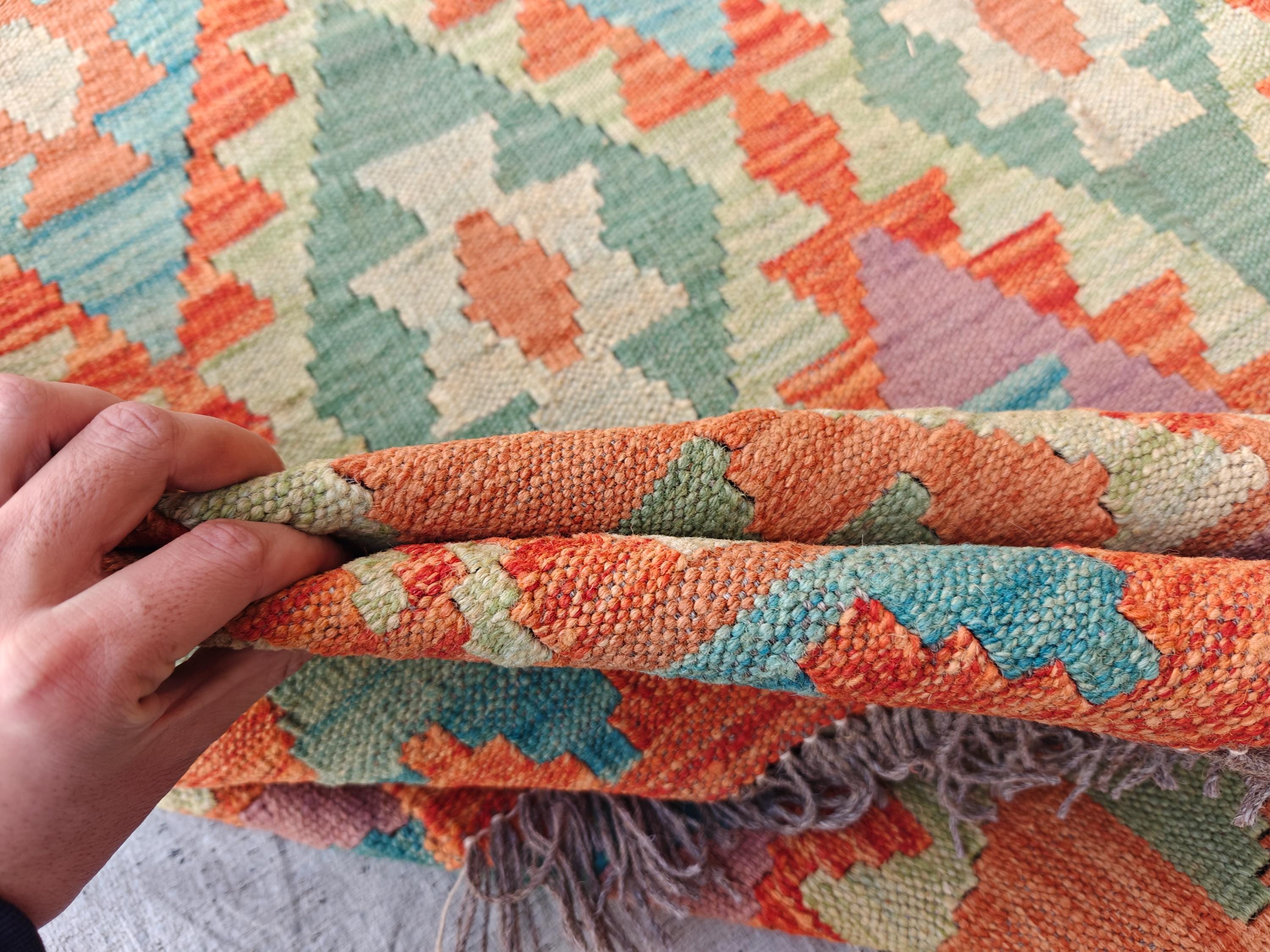 4x9 Kilim Afghan Tribal Handmade Rug, Large Area Rug, Rugs For Living Room, Bedroom Rug, Vintage Style Home Decor, Farmhouse Rug 9.3x3.9 ft