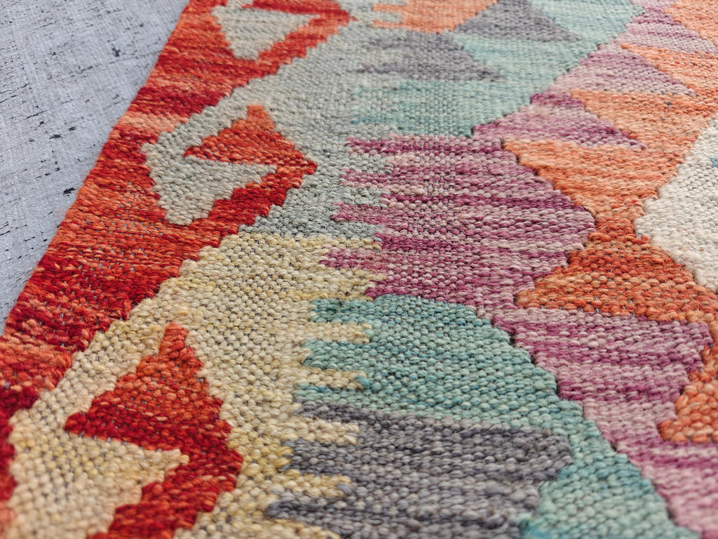 16ft, Handmade Afghan Chobi Kilim Hallway Runner- Boho Entryway Rug, Long Narrow Doorway Rug, Large Area Rug, Natural Wool, Durable 487x81cm