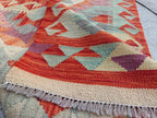 16ft, Handmade Afghan Chobi Kilim Hallway Runner- Boho Entryway Rug, Long Narrow Doorway Rug, Large Area Rug, Natural Wool, Durable 487x81cm