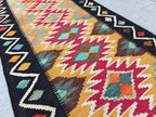 Afghan Kilim Runner Rug – 10ft Turkmen Traditional Handwoven Wool Carpet – Hallway, Entryway, Stair or Long Narrow Area Rug–Tribal Flatweave
