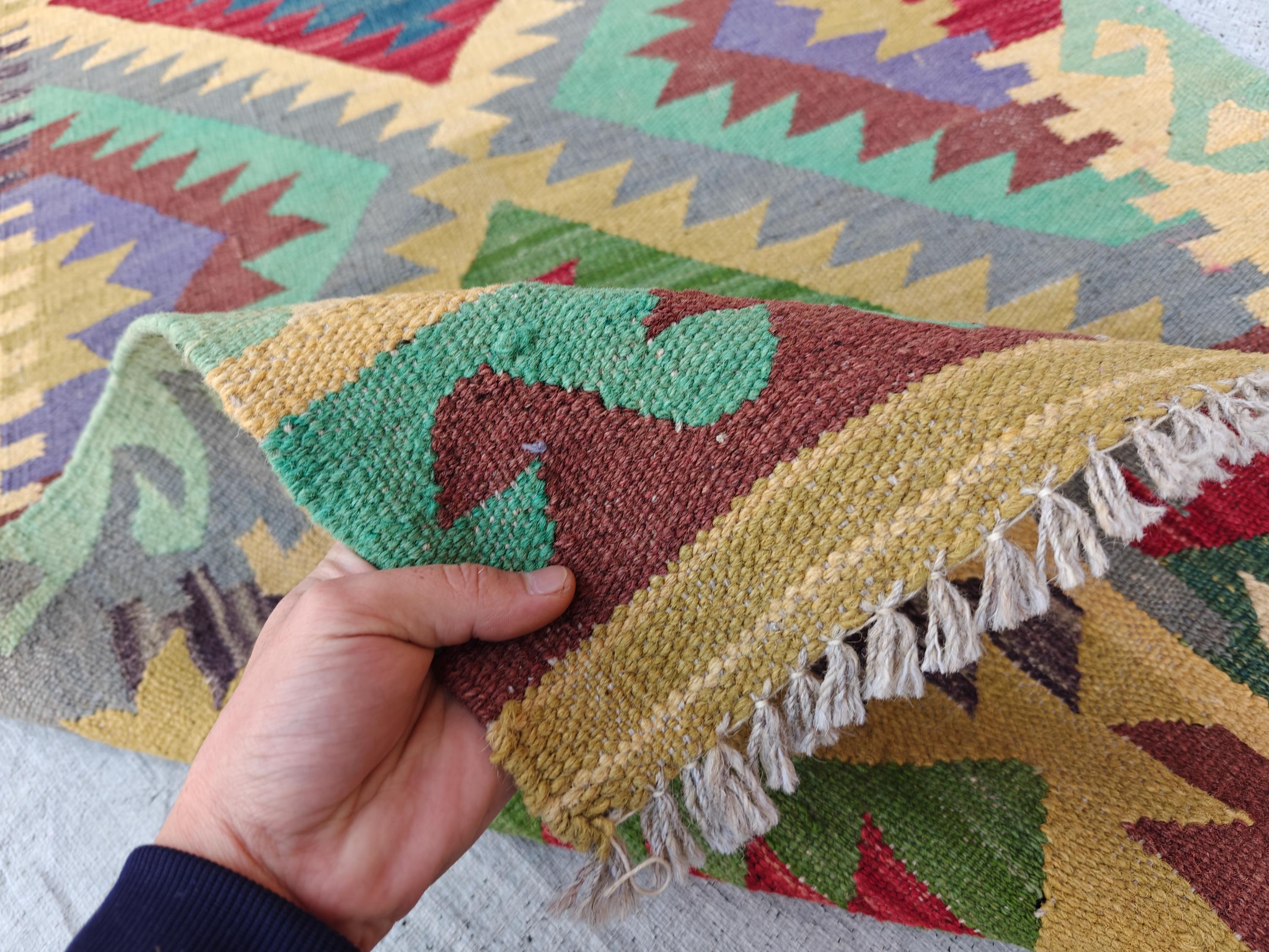 16x2 Kilim Afghan Handwoven Runner, Long Narrow Hallway Runner, Entryway Runner, Rugs For Living Room, Farmhouse Runner 16.4 x 2.8 ft