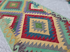16x2 Kilim Afghan Handwoven Runner, Long Narrow Hallway Runner, Entryway Runner, Rugs For Living Room, Farmhouse Runner 16.4 x 2.8 ft