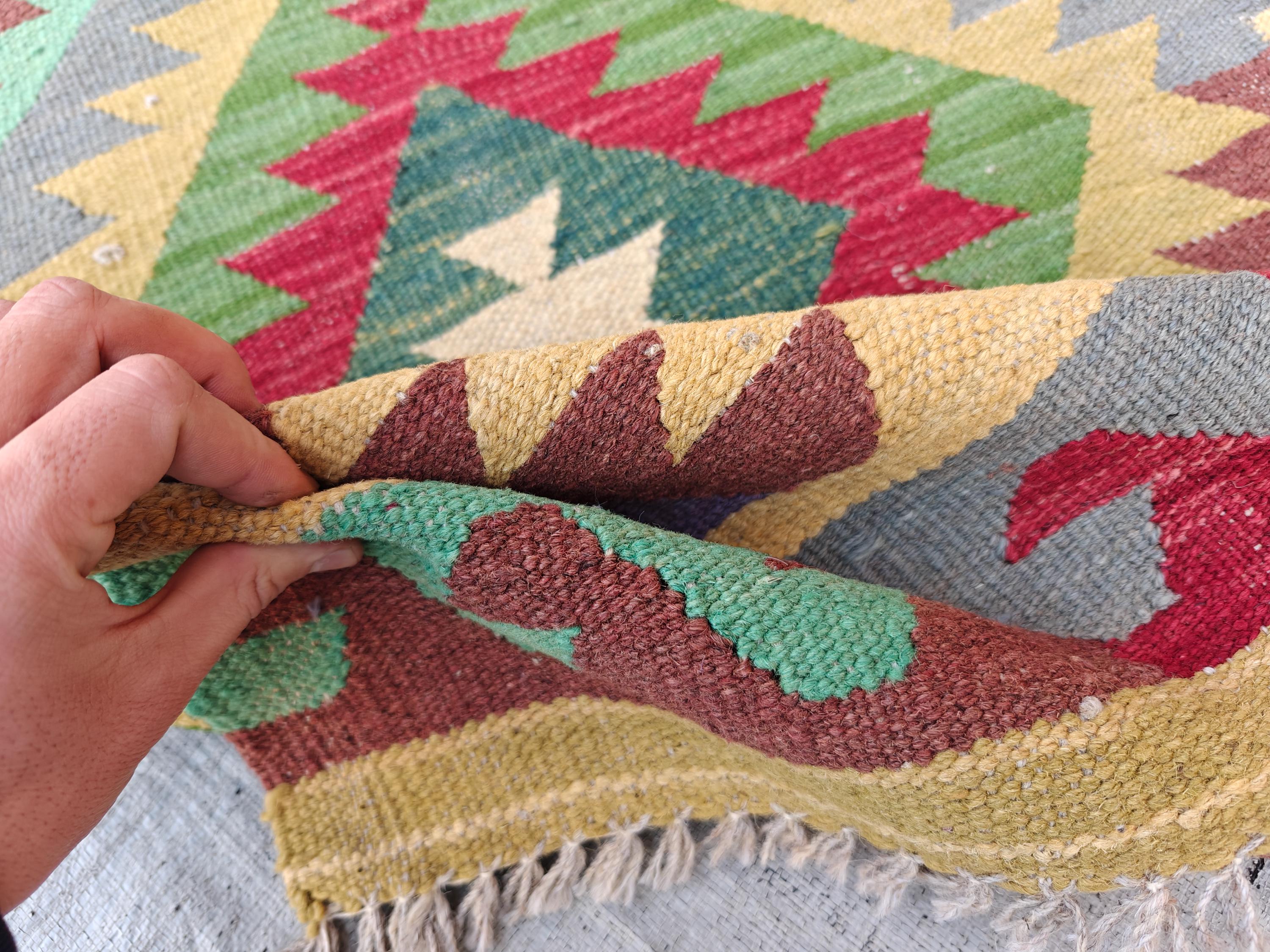 16x2 Kilim Afghan Handwoven Runner, Long Narrow Hallway Runner, Entryway Runner, Rugs For Living Room, Farmhouse Runner 16.4 x 2.8 ft