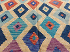 9.5x6.5 Colorful Kilim Handmade Rug, Large Tribal Area Rug, Rugs For Living Room, Afghan Traditional Bedroom Rug, Farmhouse Rug