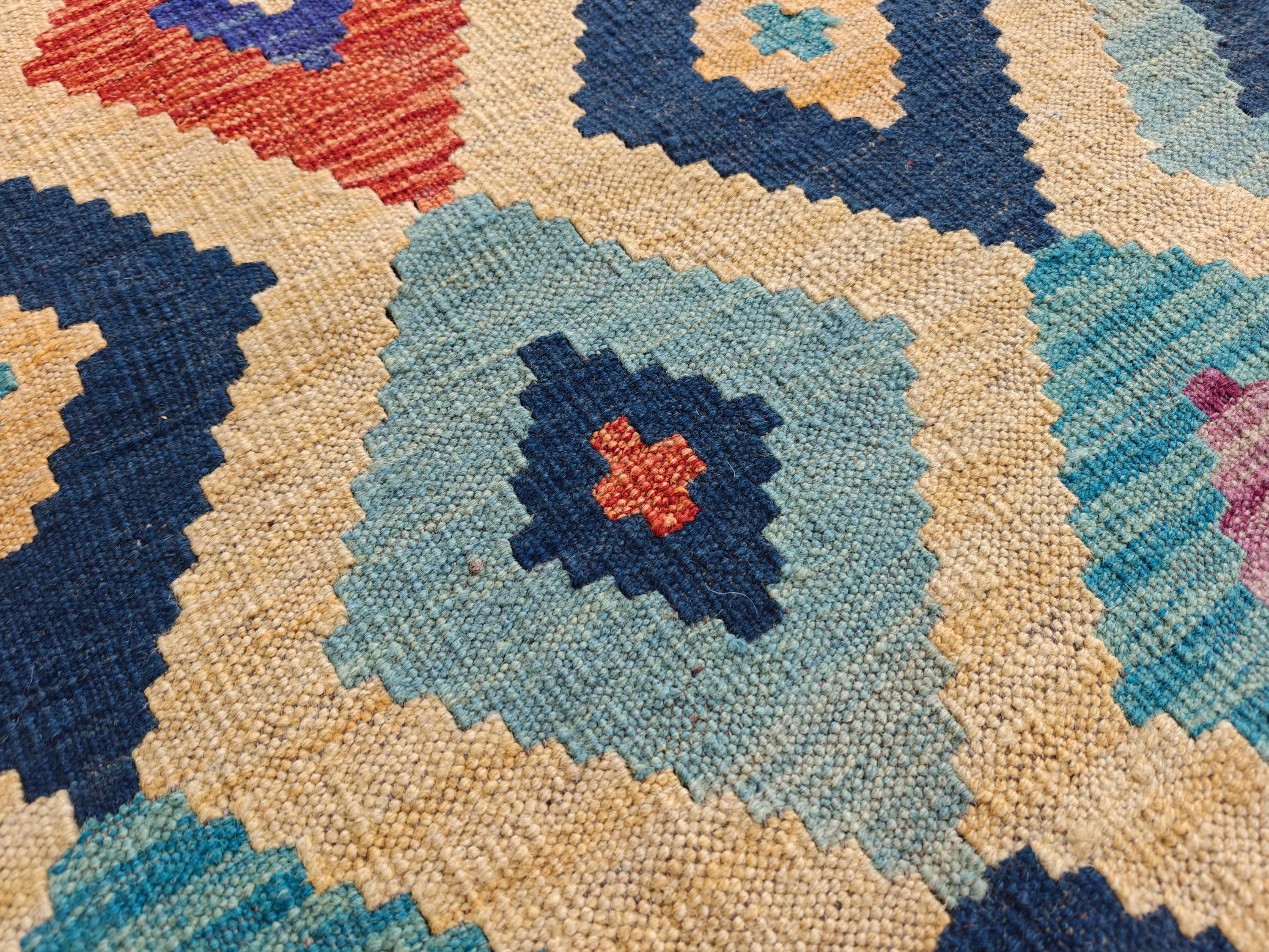 9.5x6.5 Colorful Kilim Handmade Rug, Large Tribal Area Rug, Rugs For Living Room, Afghan Traditional Bedroom Rug, Farmhouse Rug