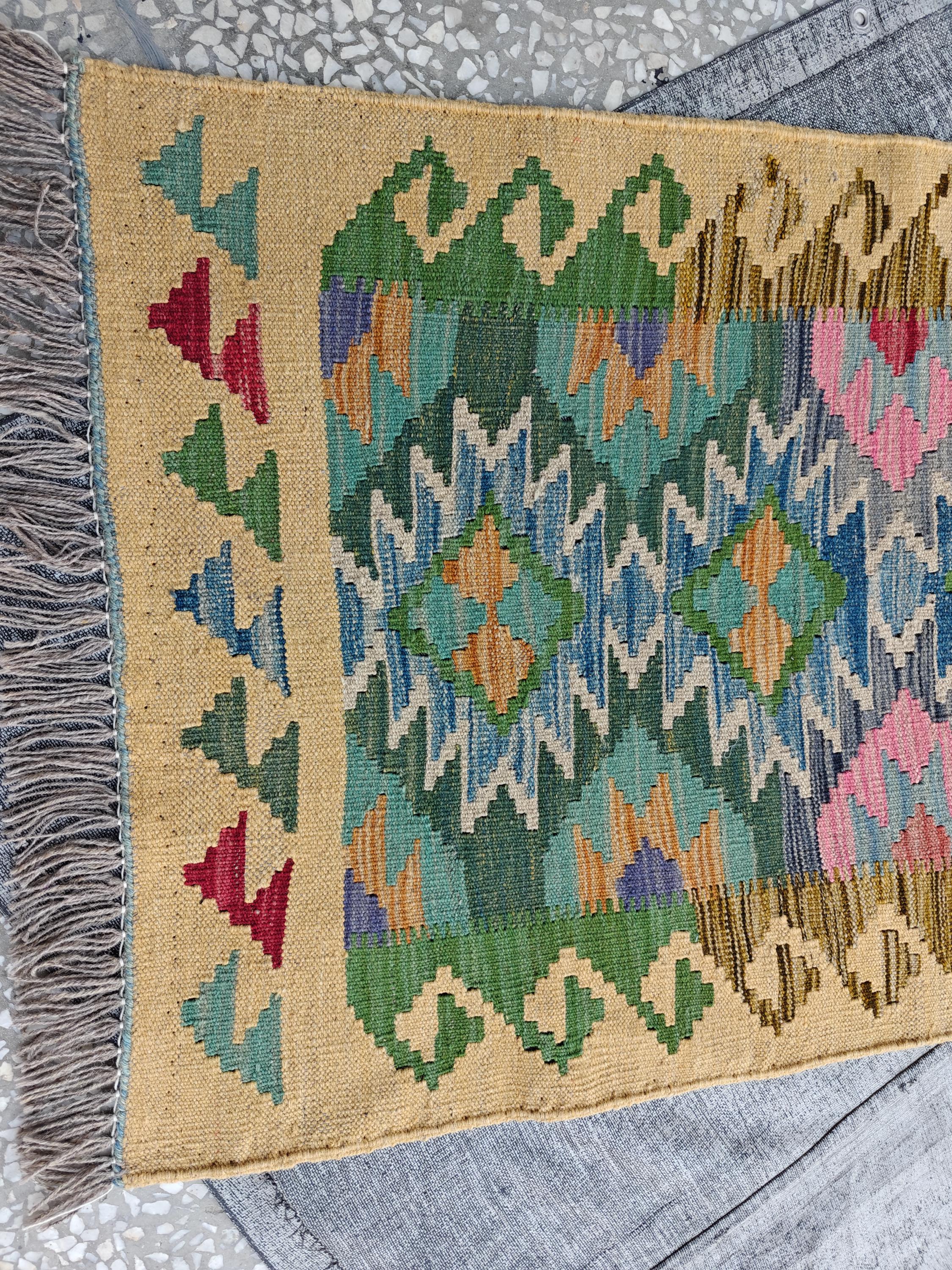 16x2 Long Narrow Hallway Runner, Afghan Handmade Runner, Entryway Runner, Traditional and Tribal Runner for Farmhouse, Living Room, Office