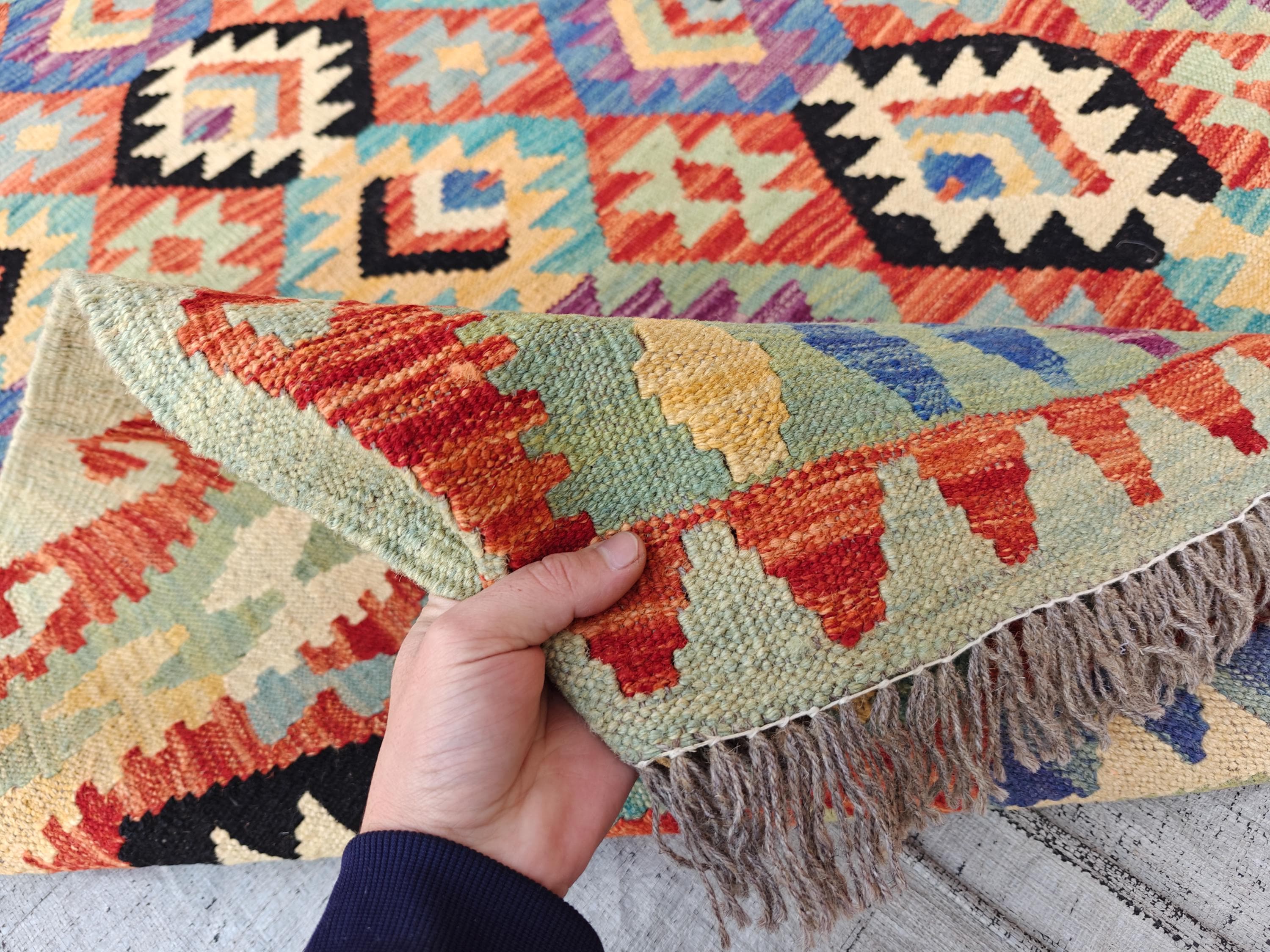 9.7x6.6 Afghan Tribal Handmade Rug, Rugs for Living Room, Bedroom Rug, Farmhouse Rug, Large Area Rug