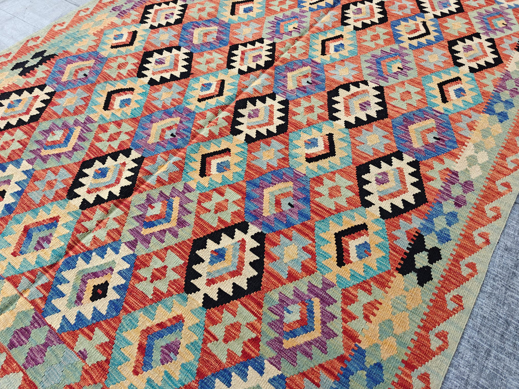 9.7x6.6 Afghan Tribal Handmade Rug, Rugs for Living Room, Bedroom Rug, Farmhouse Rug, Large Area Rug