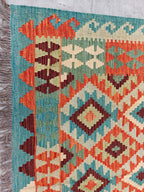 9.4x6.5 Afghan Handmade Chobi Kilim Rug, Rugs For Living Room, Bedroom Rug, Farmhouse Rug