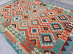 9.4x6.5 Afghan Handmade Chobi Kilim Rug, Rugs For Living Room, Bedroom Rug, Farmhouse Rug