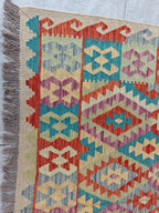 9.7x6.7 Kilim Tribal Afghan Handmade Rug, Colorful Kilim, Rugs For Living Room, Bedroom Rug, Farmhouse Rug, One of Kind Rug
