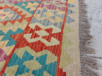 9.7x6.7 Kilim Tribal Afghan Handmade Rug, Colorful Kilim, Rugs For Living Room, Bedroom Rug, Farmhouse Rug, One of Kind Rug