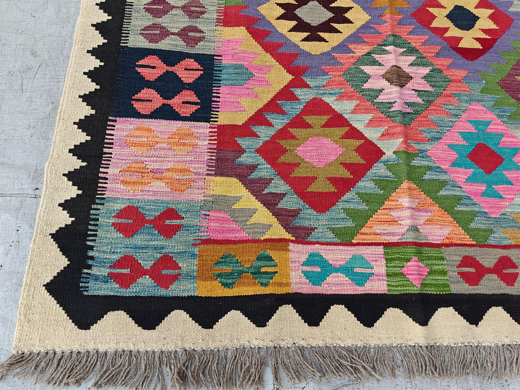 6x8ft, Kilim Afghan Handmade Tribal Rug, Rugs For Living Room, Bedroom Rug, Farmhouse Rug, Natural veg dye wool Rug, One of a kind Rug