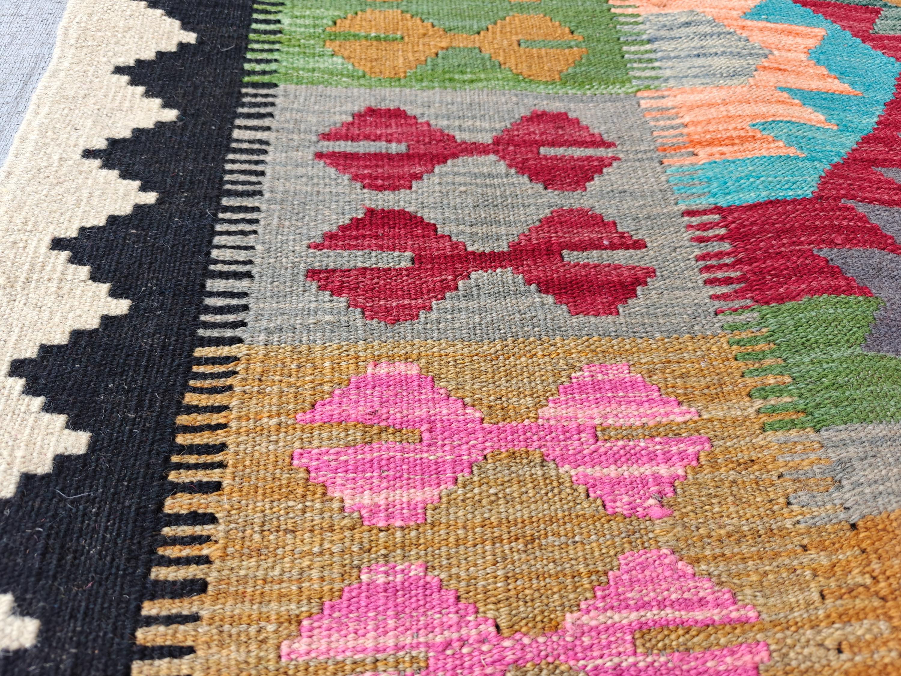 6x8ft, Kilim Afghan Handmade Tribal Rug, Rugs For Living Room, Bedroom Rug, Farmhouse Rug, Natural veg dye wool Rug, One of a kind Rug