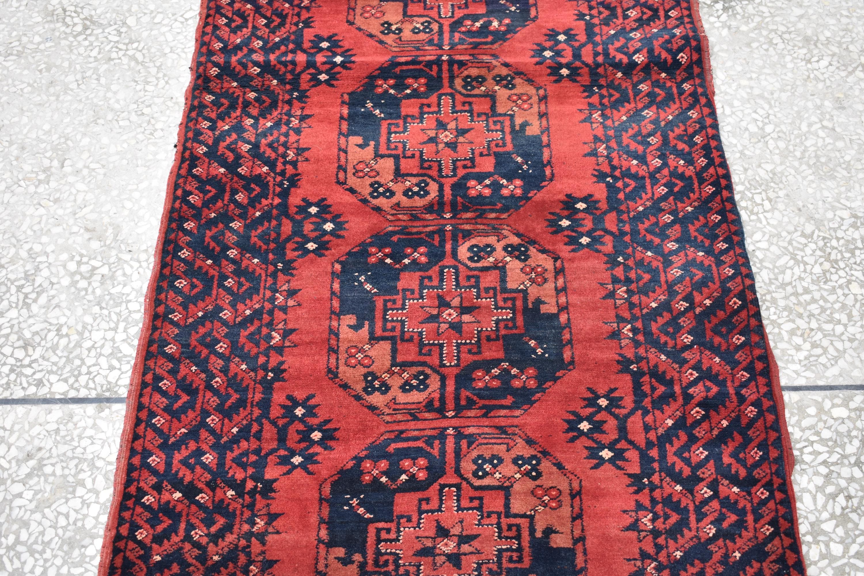 130-Year-Old Vintage Handmade Afghan Runner Rug – 9.8x2.6 ft – Antique Tribal Carpet – Boho Home Decor – Rare Collectible Rug