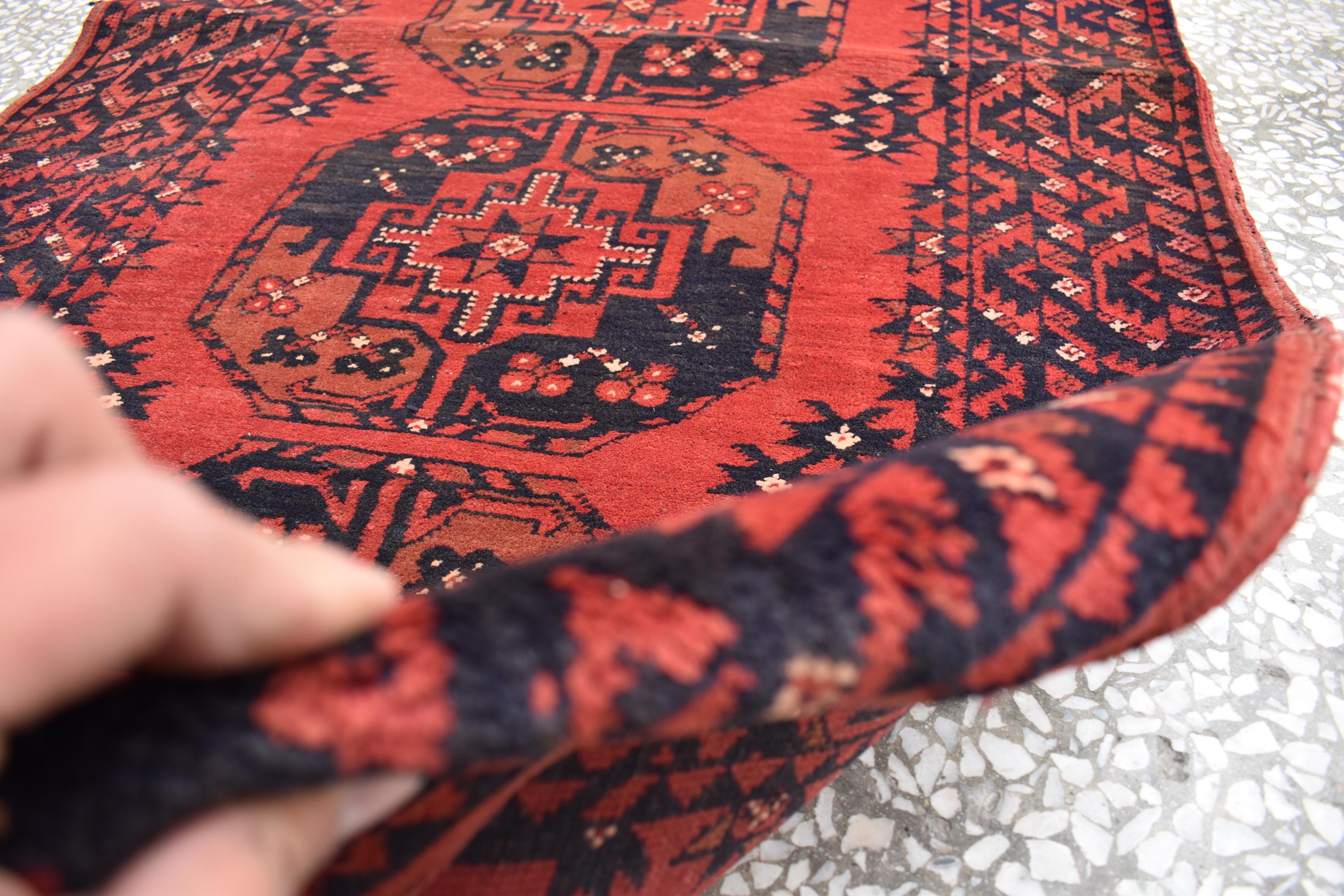 130-Year-Old Vintage Handmade Afghan Runner Rug – 9.8x2.6 ft – Antique Tribal Carpet – Boho Home Decor – Rare Collectible Rug