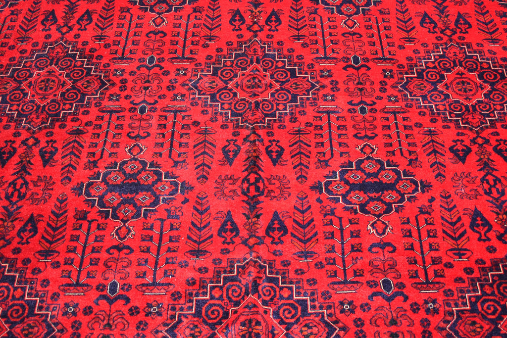 Handmade Beljik Rug 10.8x8.2 ft – Afghan Wool Carpet, Luxury Tribal Area Rug, Red Oriental Rug, Rugs For Living Room, Dining Room Rug