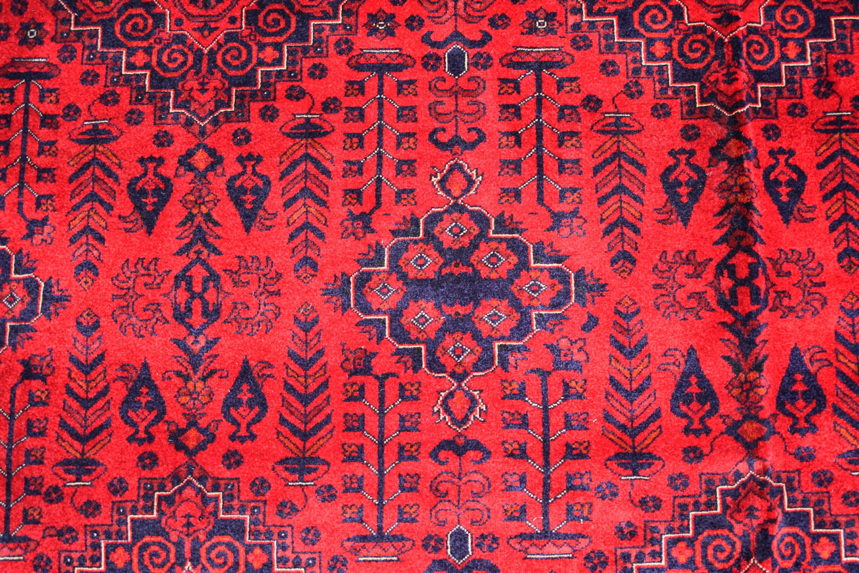 Handmade Beljik Rug 10.8x8.2 ft – Afghan Wool Carpet, Luxury Tribal Area Rug, Red Oriental Rug, Rugs For Living Room, Dining Room Rug