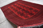 57-Year-Old Vintage Handmade Afghan Pilpie Rug – 9.3x6.1 ft – Antique Tribal Carpet – Boho Home Decor – Rare Collectible Rug